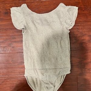 zara kids grey and gold bodysuit